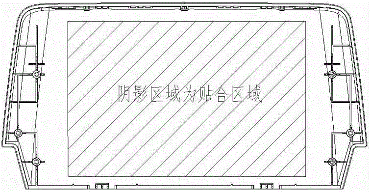 Manufacturing method for mold internal decoration molding of vehicle-mounted center control integrated plastic curved surface panel
