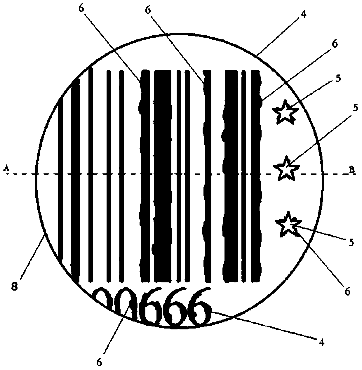 Anti-counterfeiting method of zigzag code