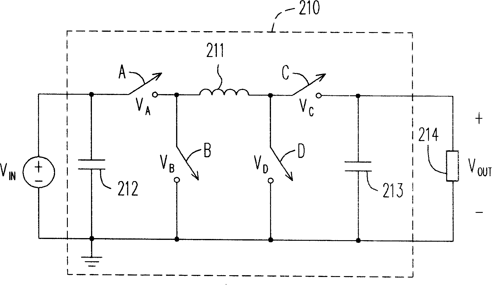 Control circuit and method for multi-mode switching boost/down rectifier