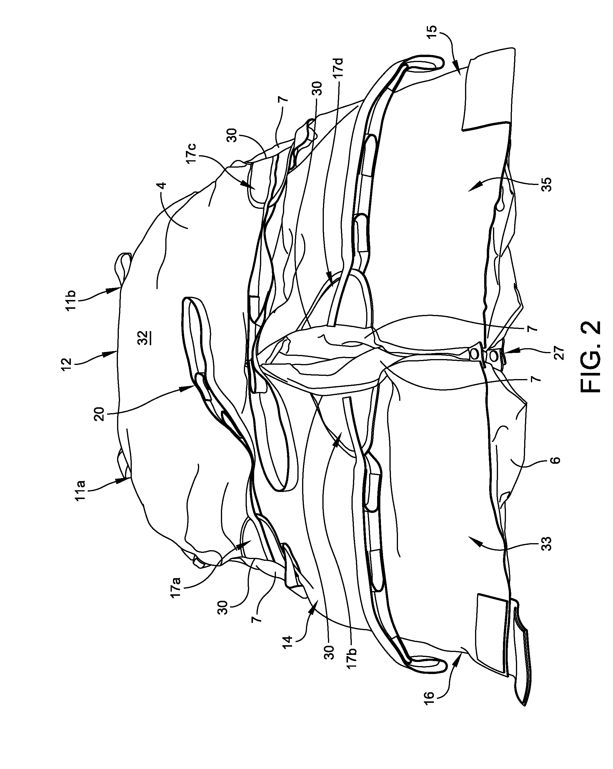 Inflatable sling and method for positioning a patient