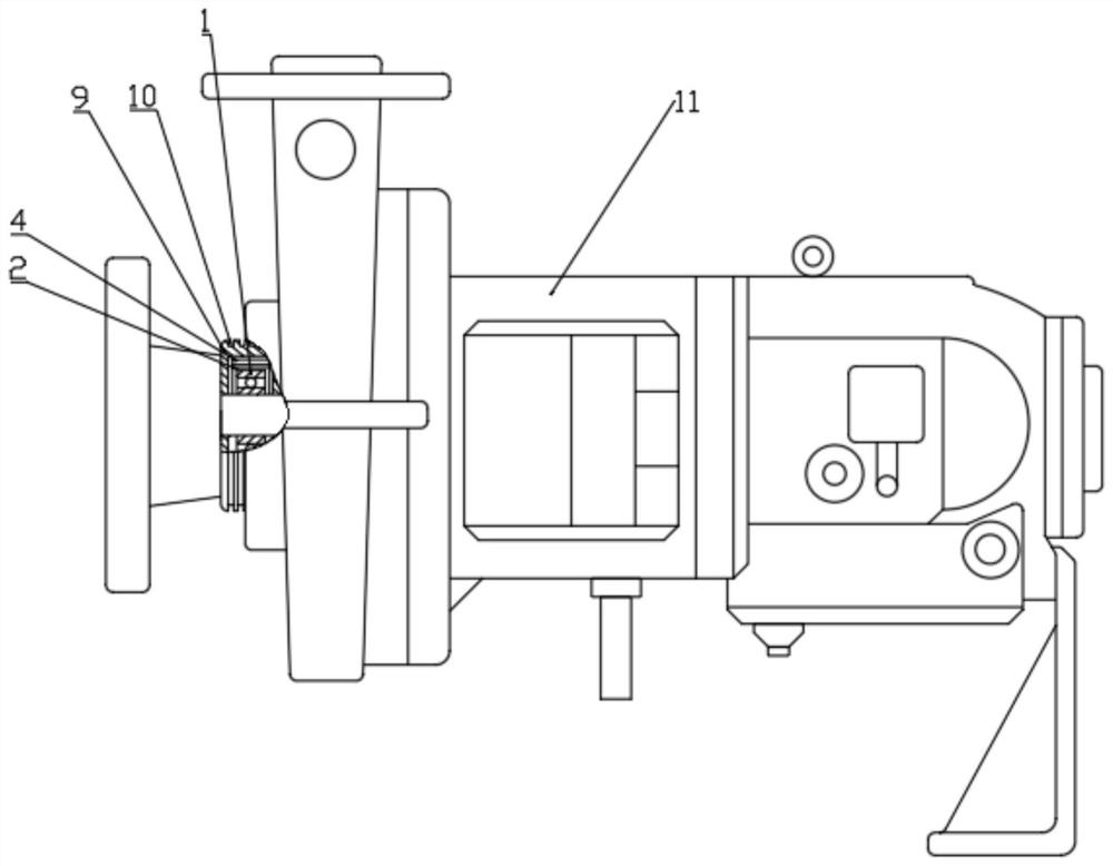 Chemical process pump with adjustable bearing gland