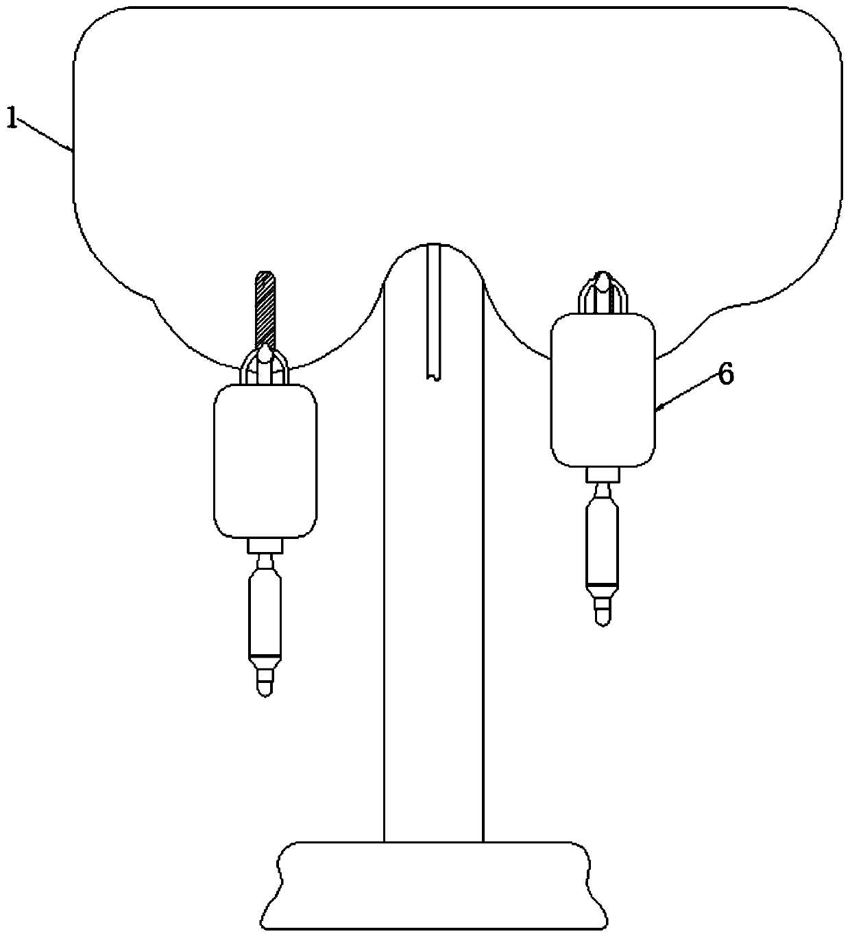 Medical use infusion equipment with early warning function and automatic medicine liquid changing function
