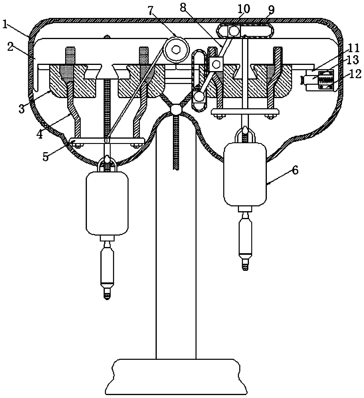Medical use infusion equipment with early warning function and automatic medicine liquid changing function