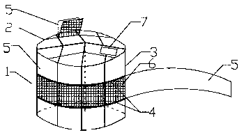 Glass reinforced plastic water storage device for mountain forest fire prevention