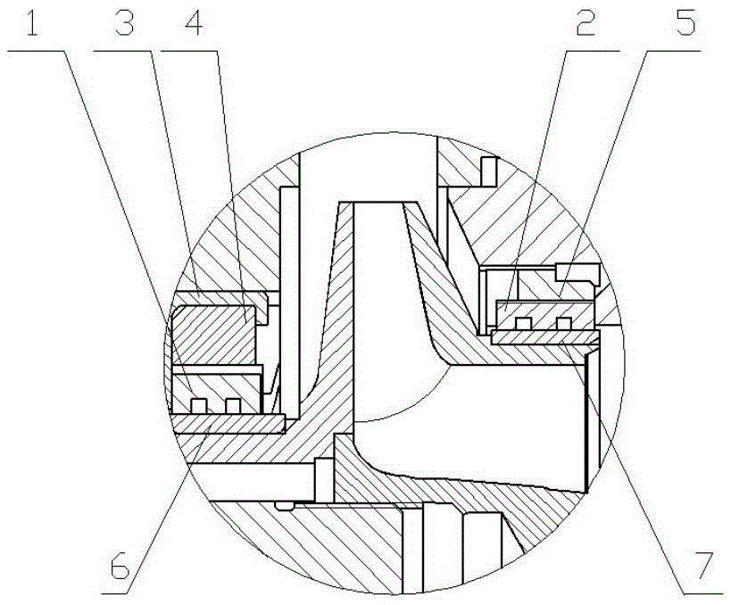 Centrifugal pump impeller sealing structure