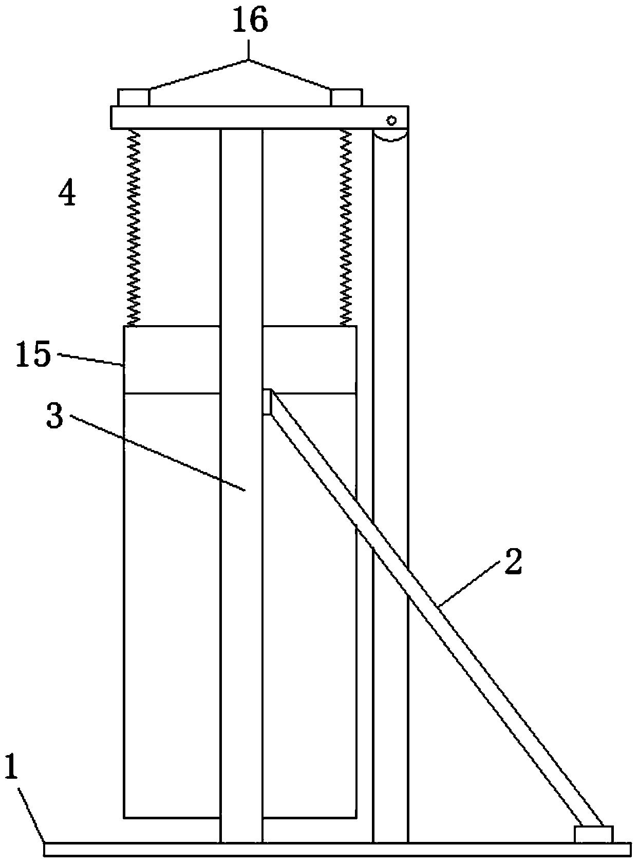 Retaining wall type open caisson sinking device and construction method thereof