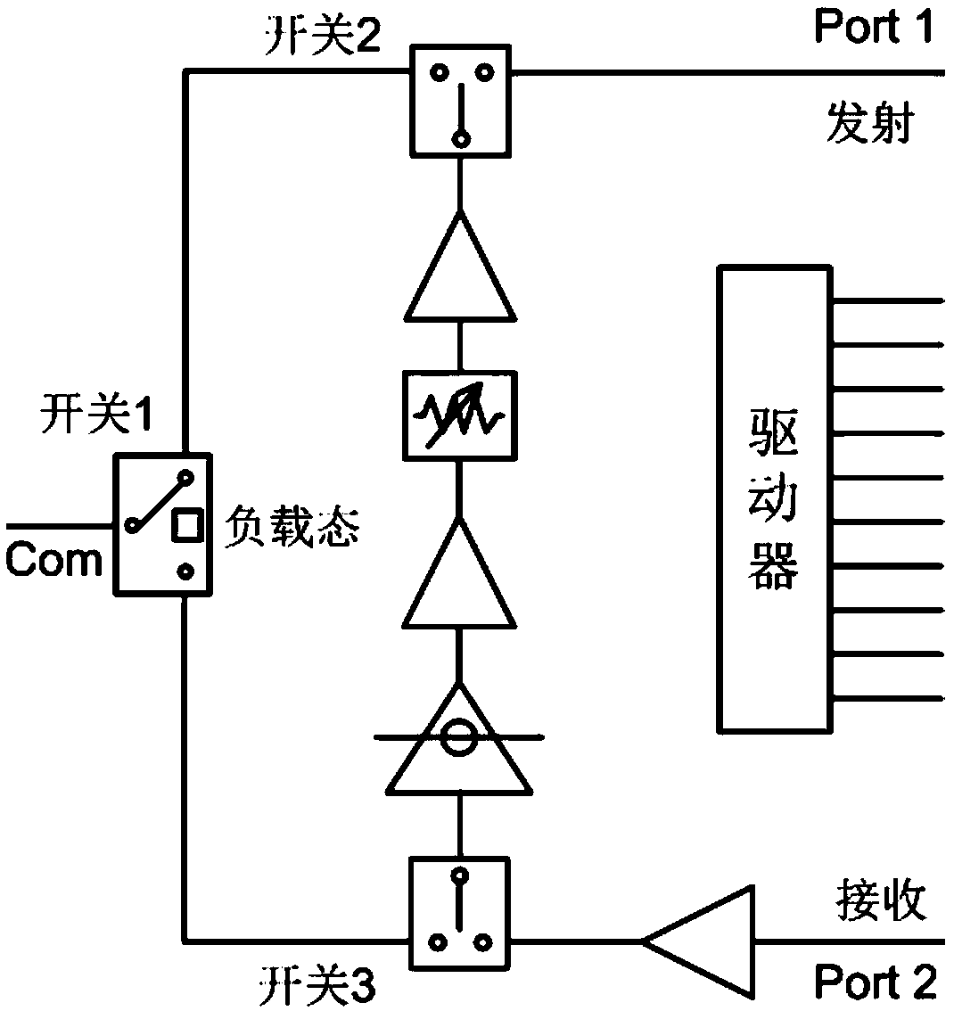 Four-channel microwave T/R module