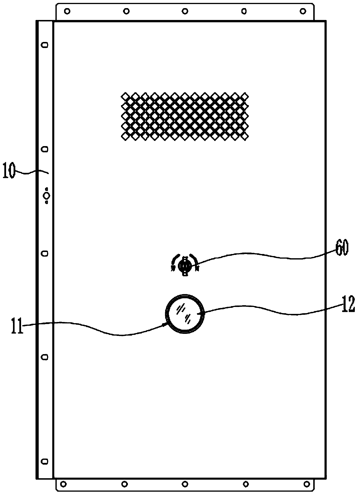 Cabinet door and high voltage switch cabinet