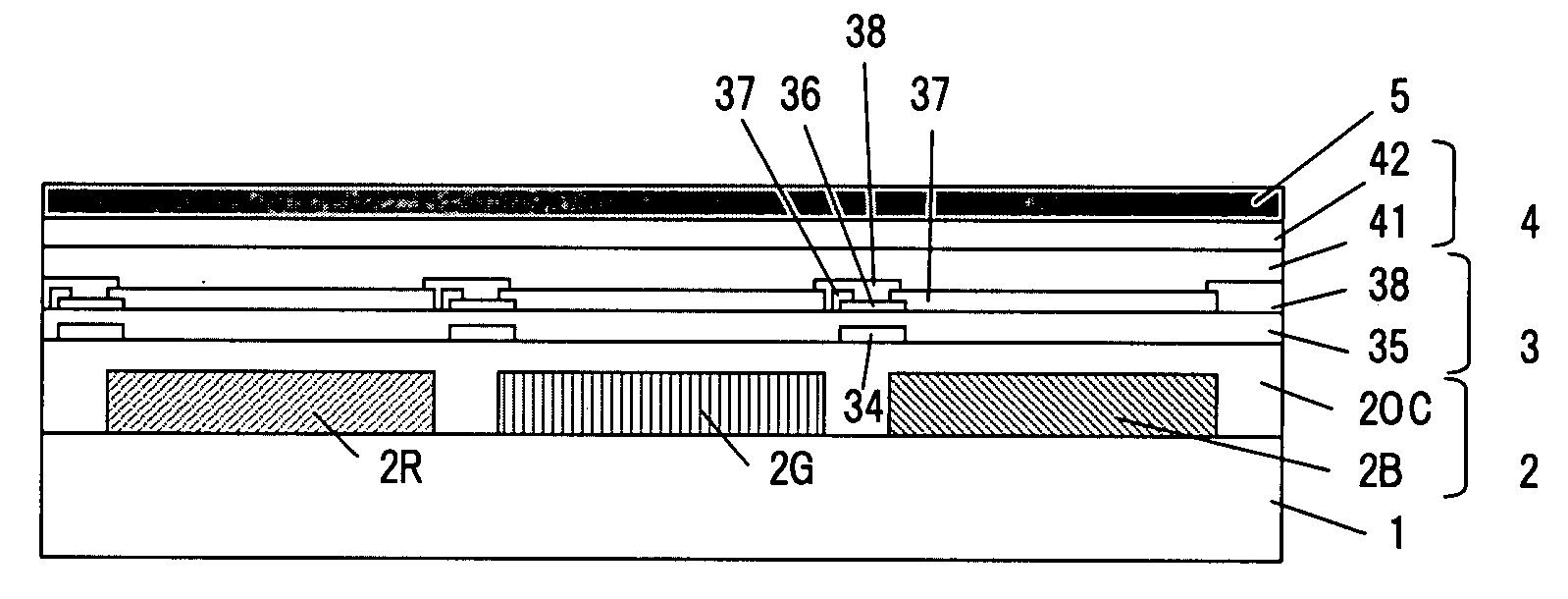 Color el display and method for producing the same