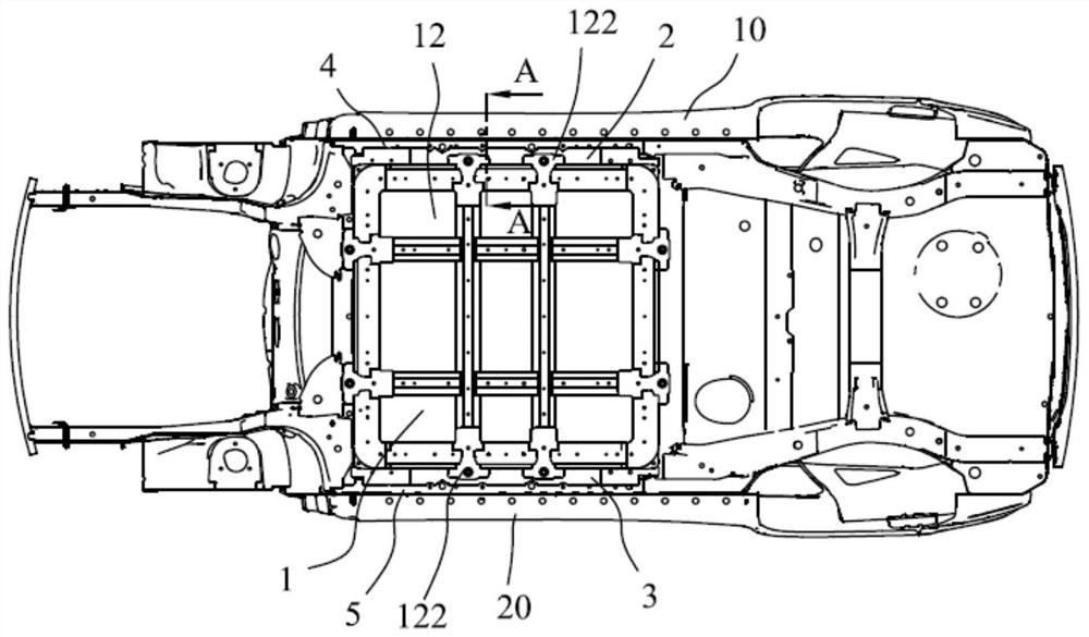 Front floor assembly and automobile