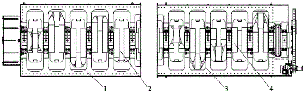 Method and device for disassembling segmented crankshaft of marine low-speed diesel engine