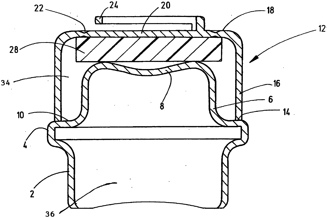Method for producing closure in container made of plastic