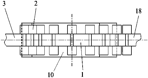 Grooved wheel type intermittent feeding and discharging automatic gluing device