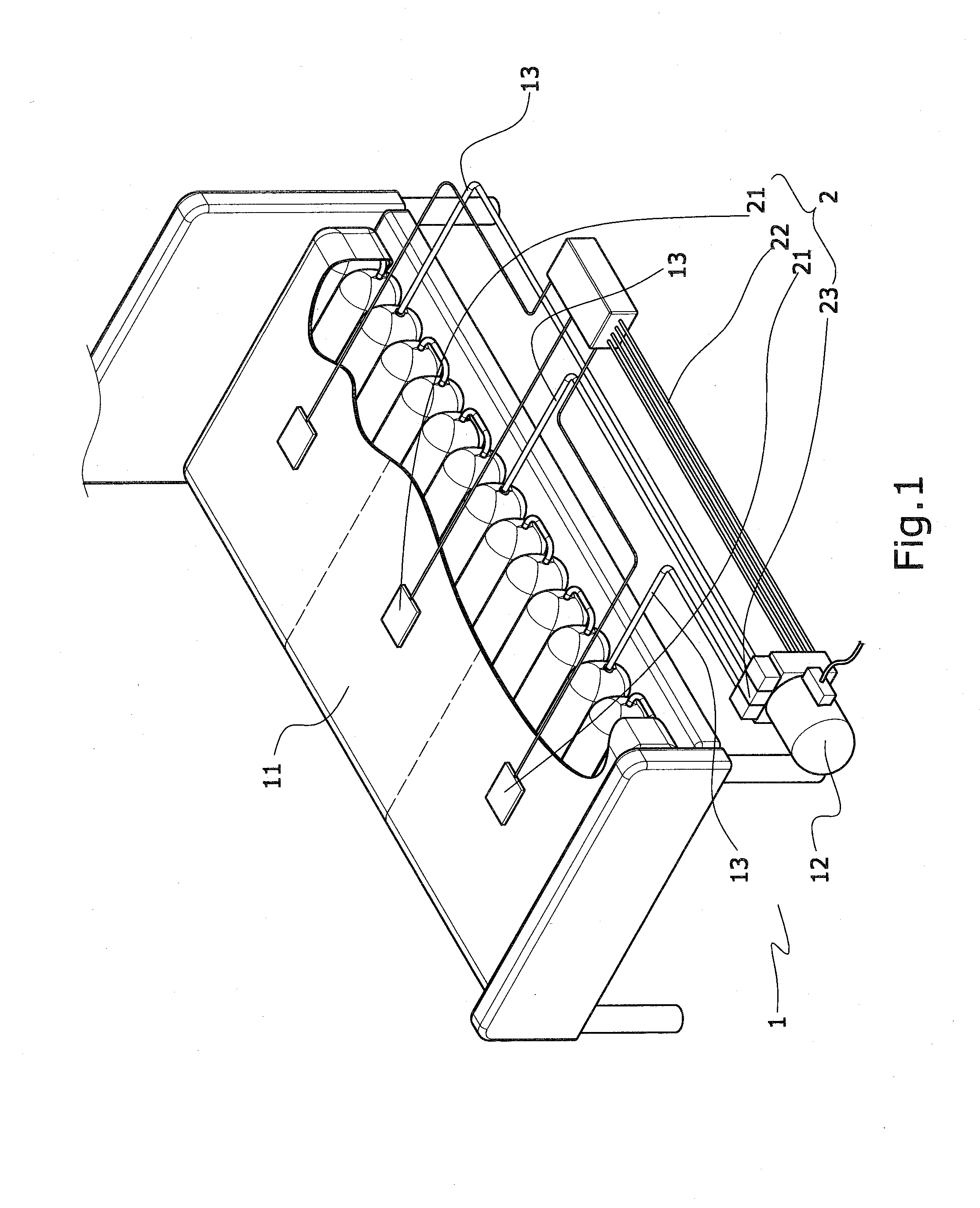 Structure of automatic pressure adjustable air bed