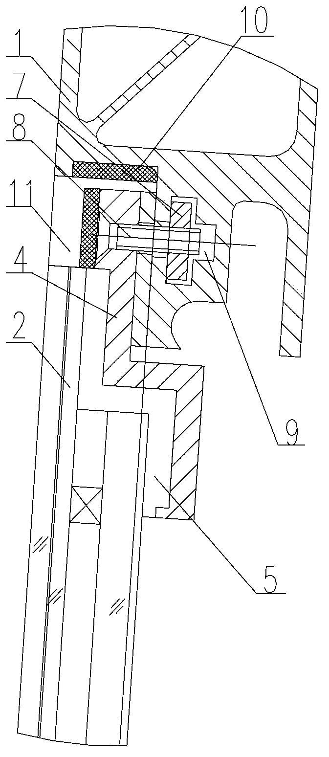 Train window installation structure and method of train body made of aluminum profiles