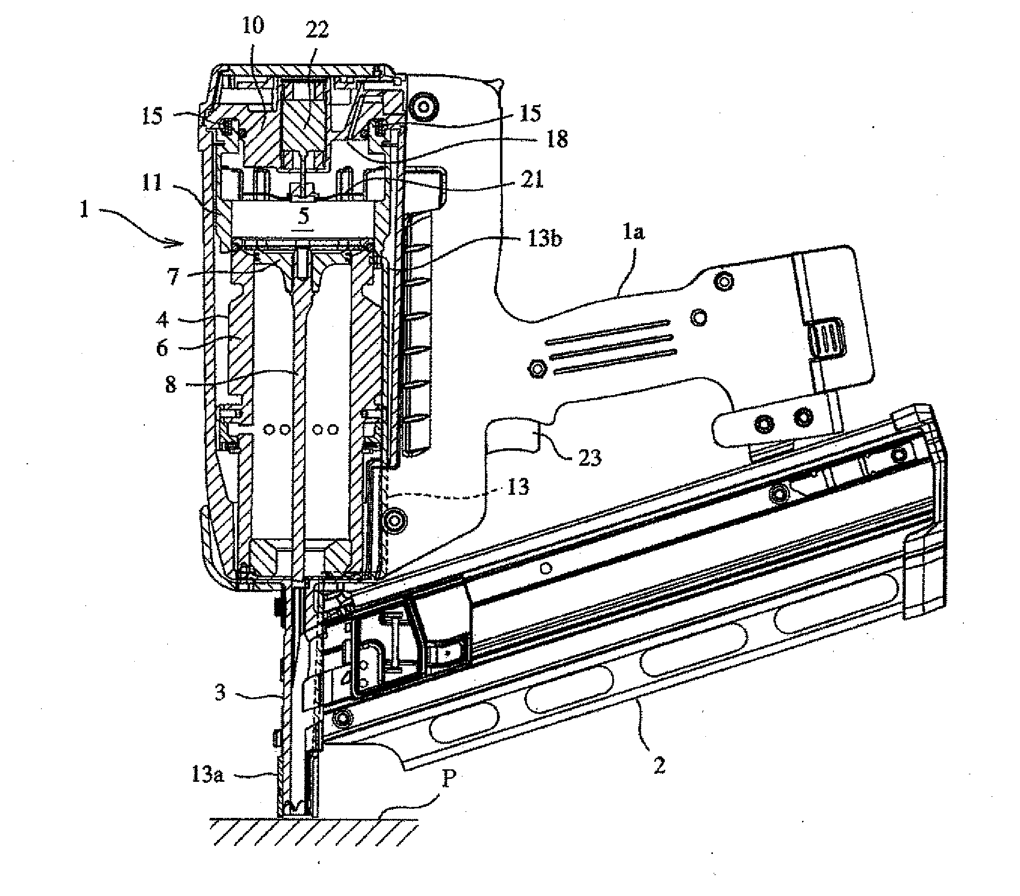 Gas combustion-type driving tool