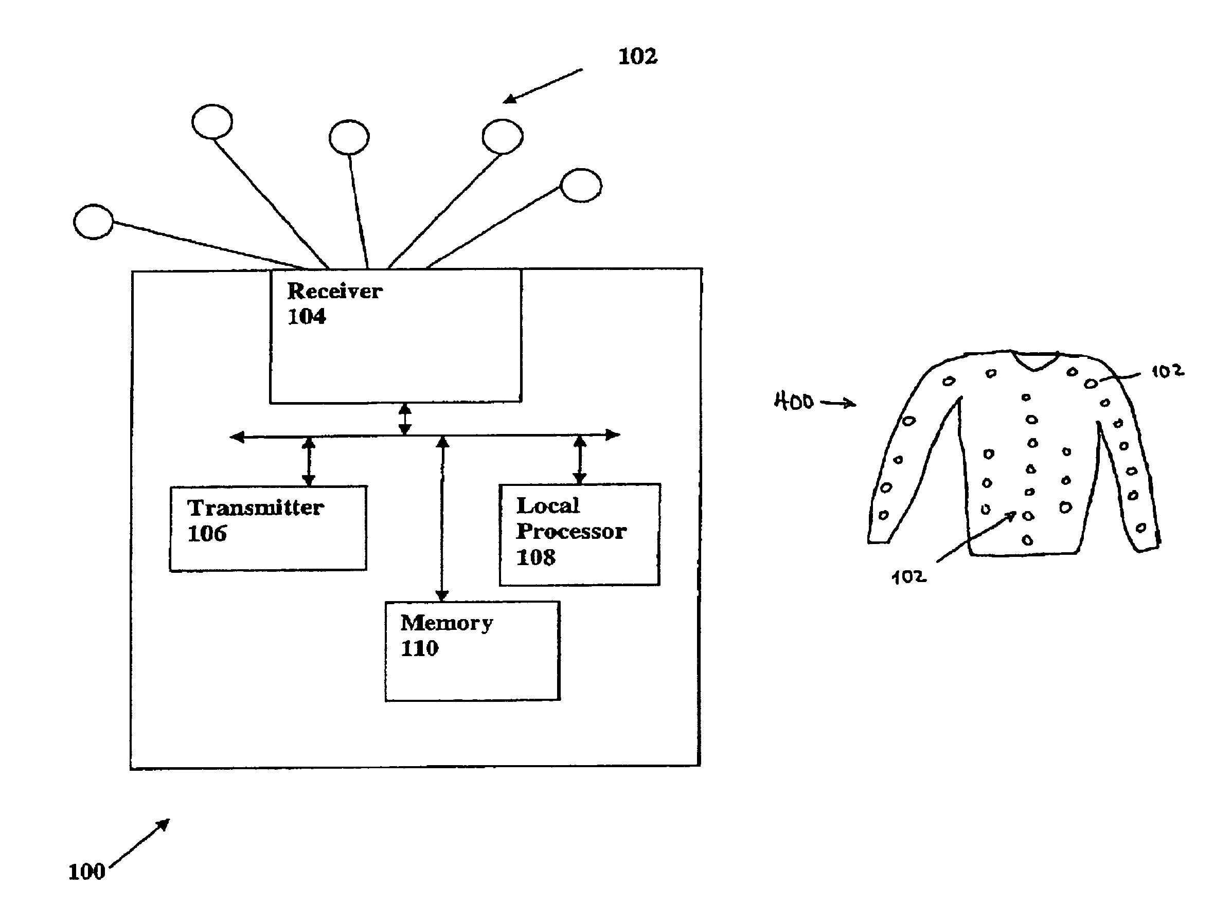 Device for monitoring a user's posture
