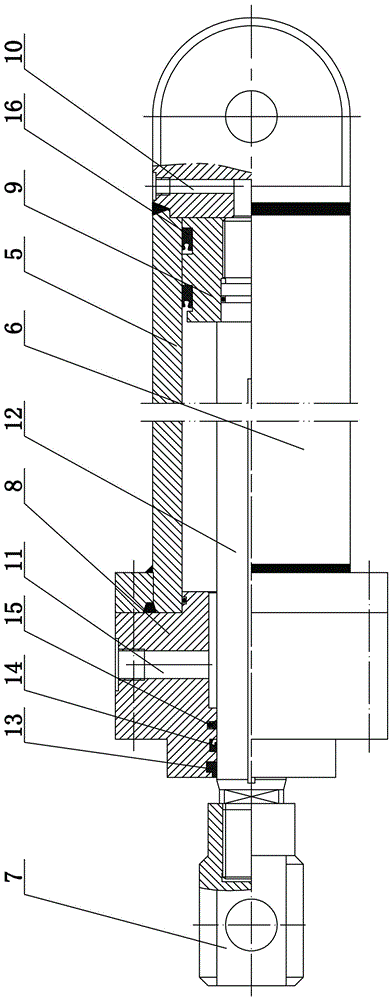 Damping type over-discharging buffer device for mine hoisting system