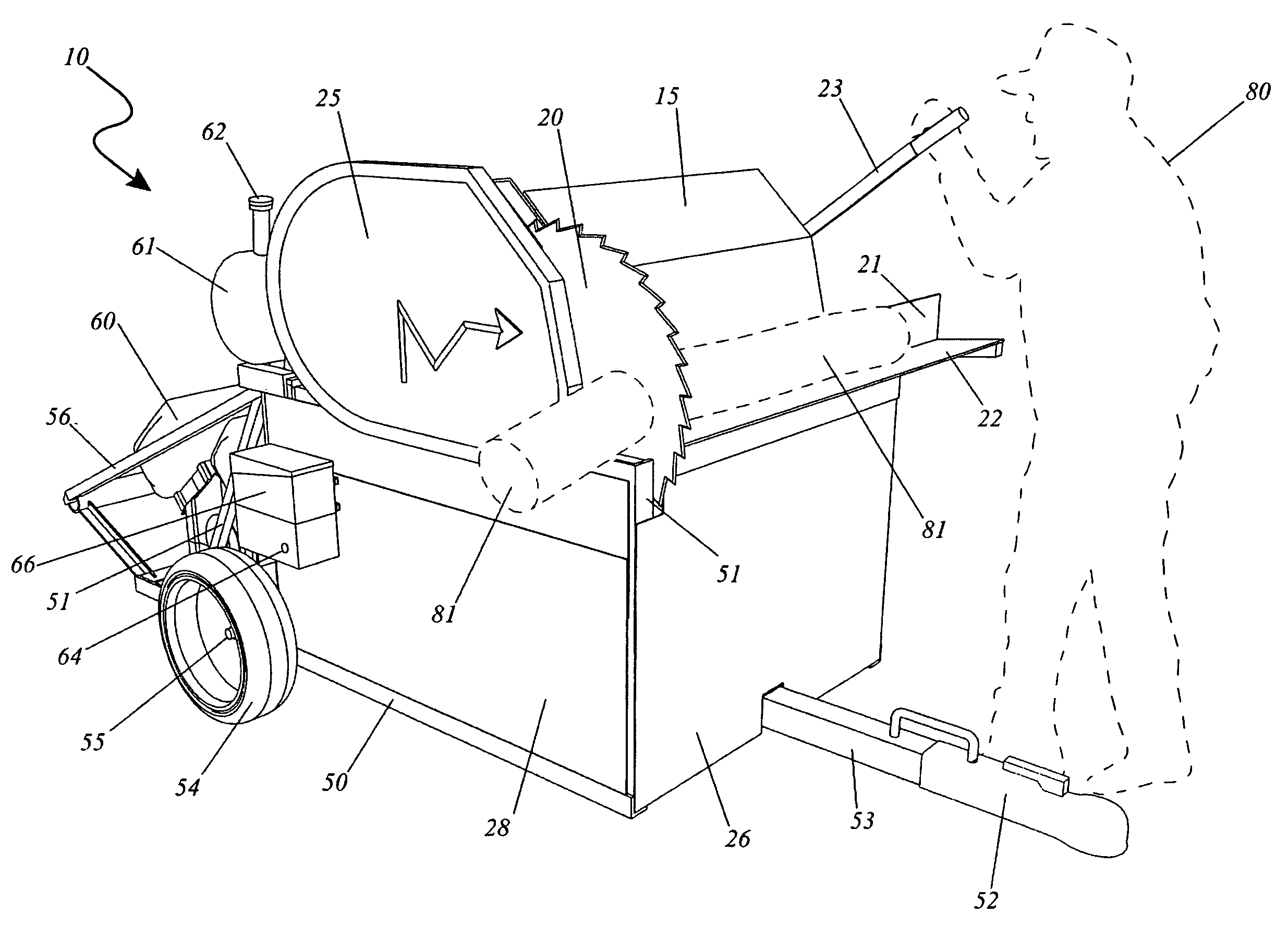 Portable log cutter