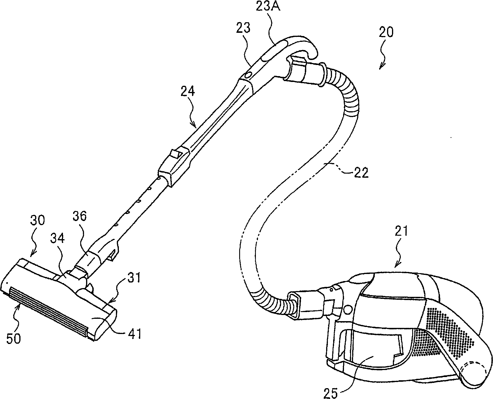 Section port body and vacuum cleaner