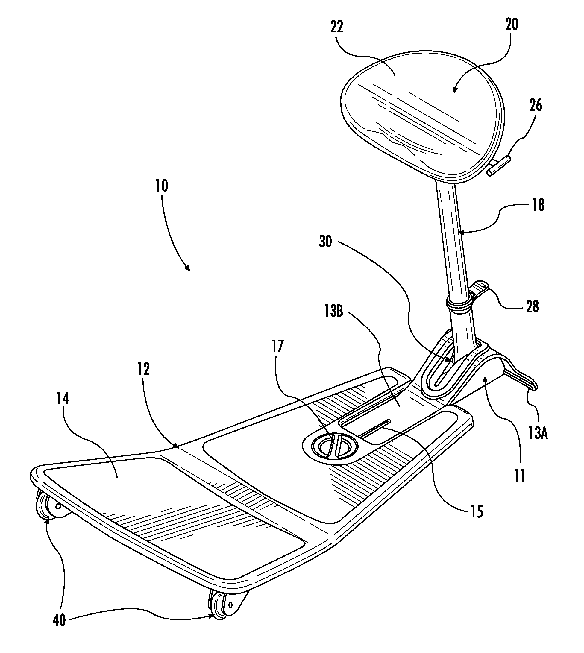 Upright active-sitting seat