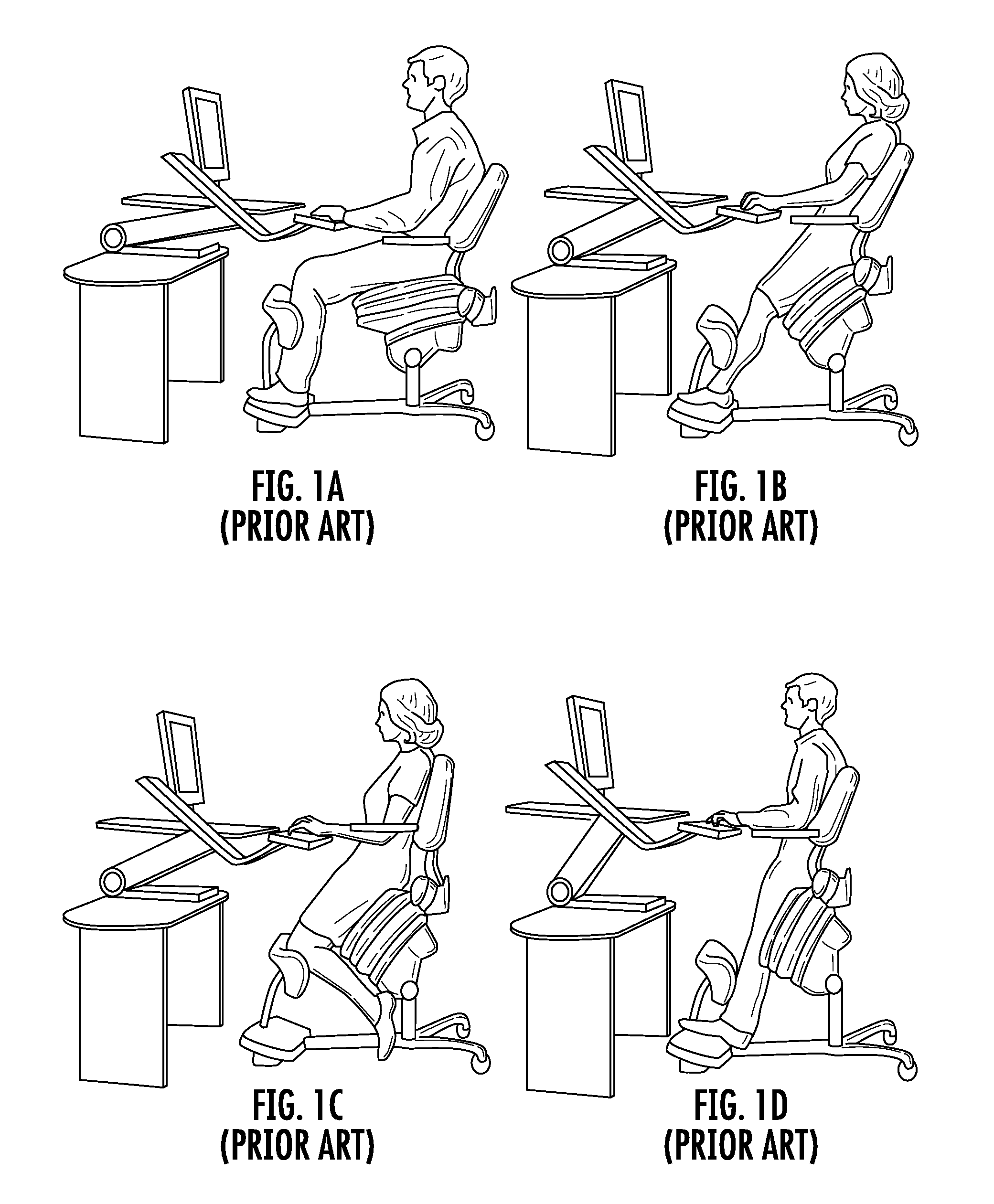 Upright active-sitting seat