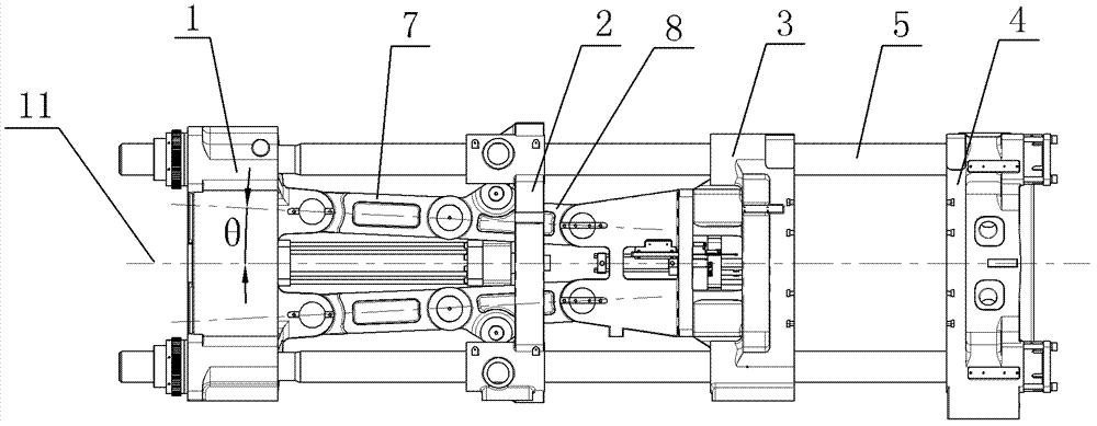 Mold locking mechanism of plastic injection molding machine