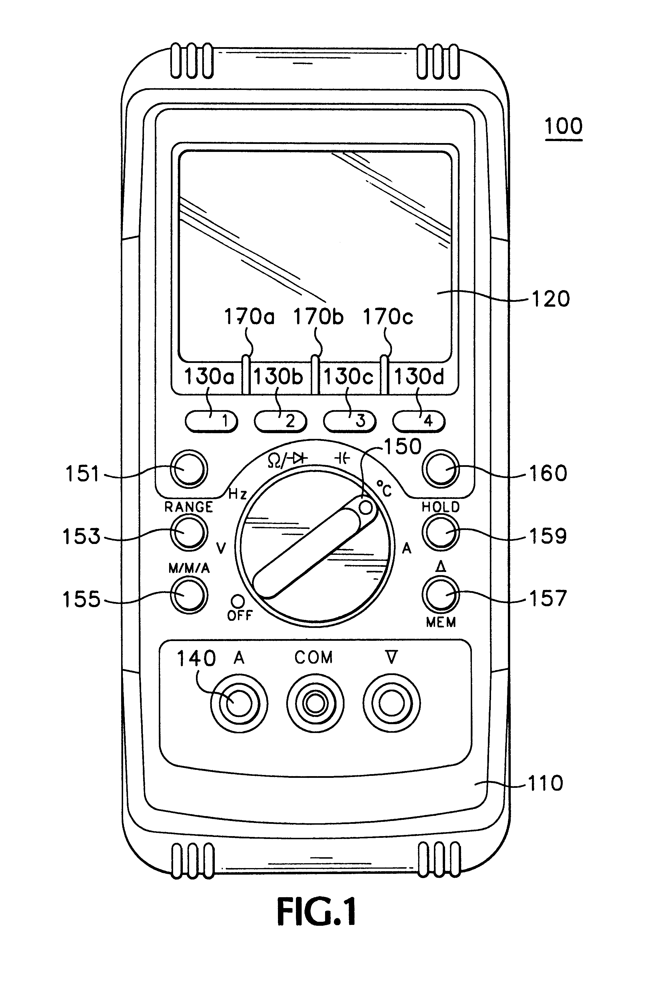 Simplified user interface and control system for a multimeter