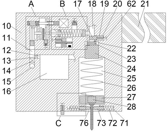 Electric drive type tool hammer device capable of assisting in positioning and pre-nailing