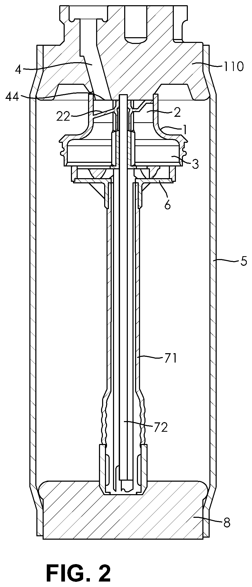 Cyclone for separation of gas-liquid mixture, and a refrigerant accumulator containing this cyclone