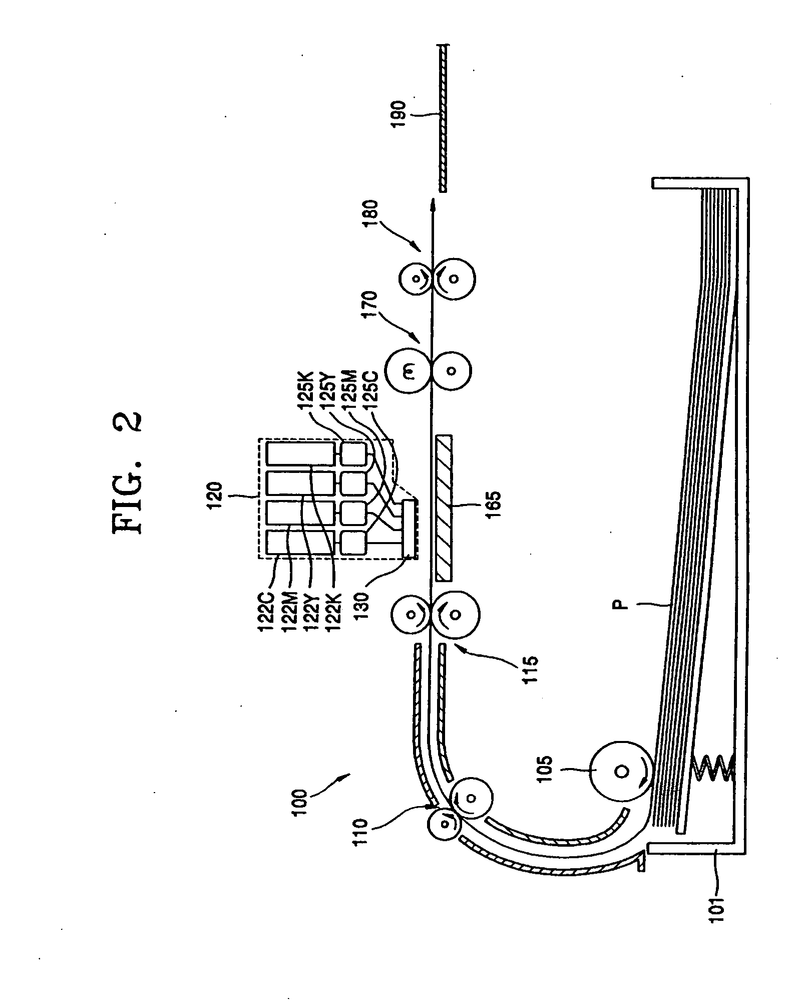 Array type printhead and inkjet image forming apparatus including the same