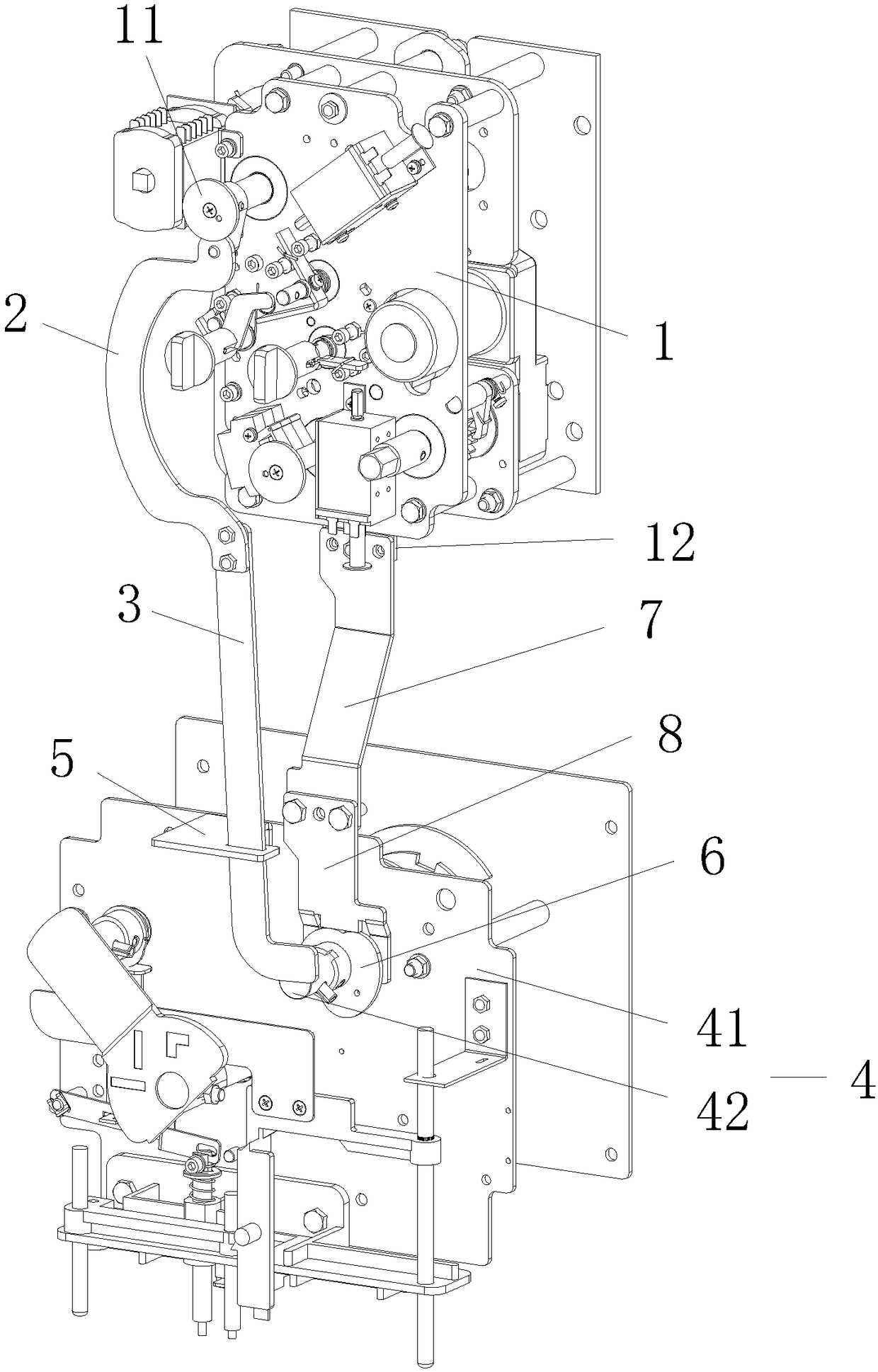 Special five-prevention chain for spring operating mechanism of circuit breaker