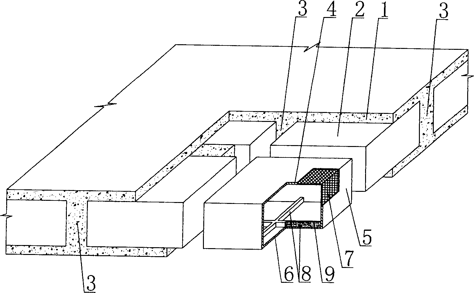 In-situ cast hollow concrete slab