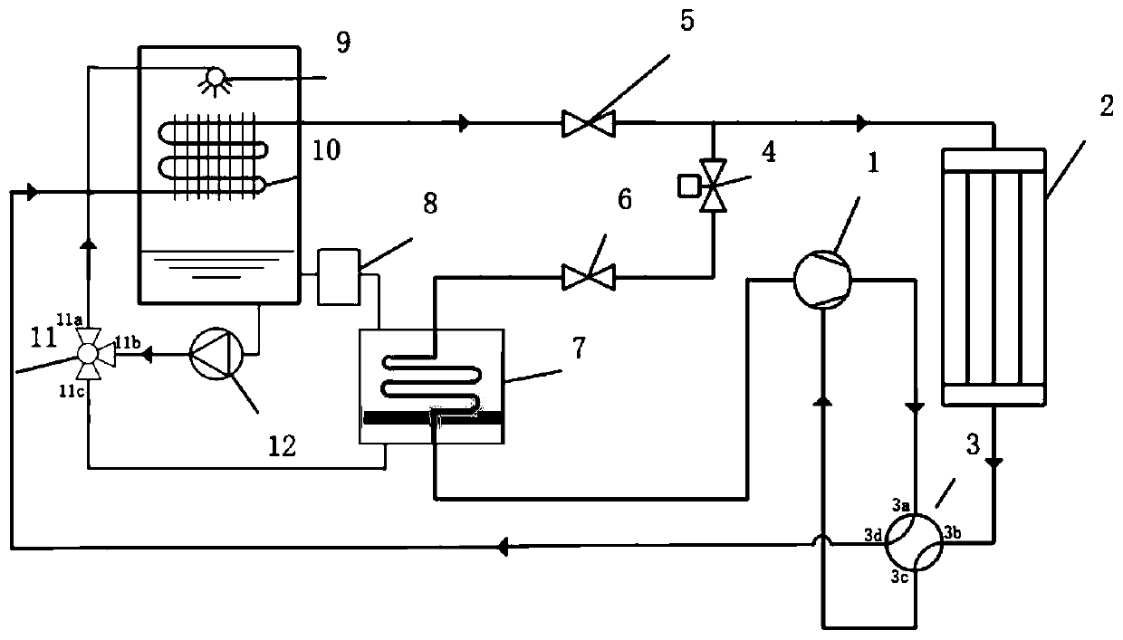 Heat pump system using evaporative cooling