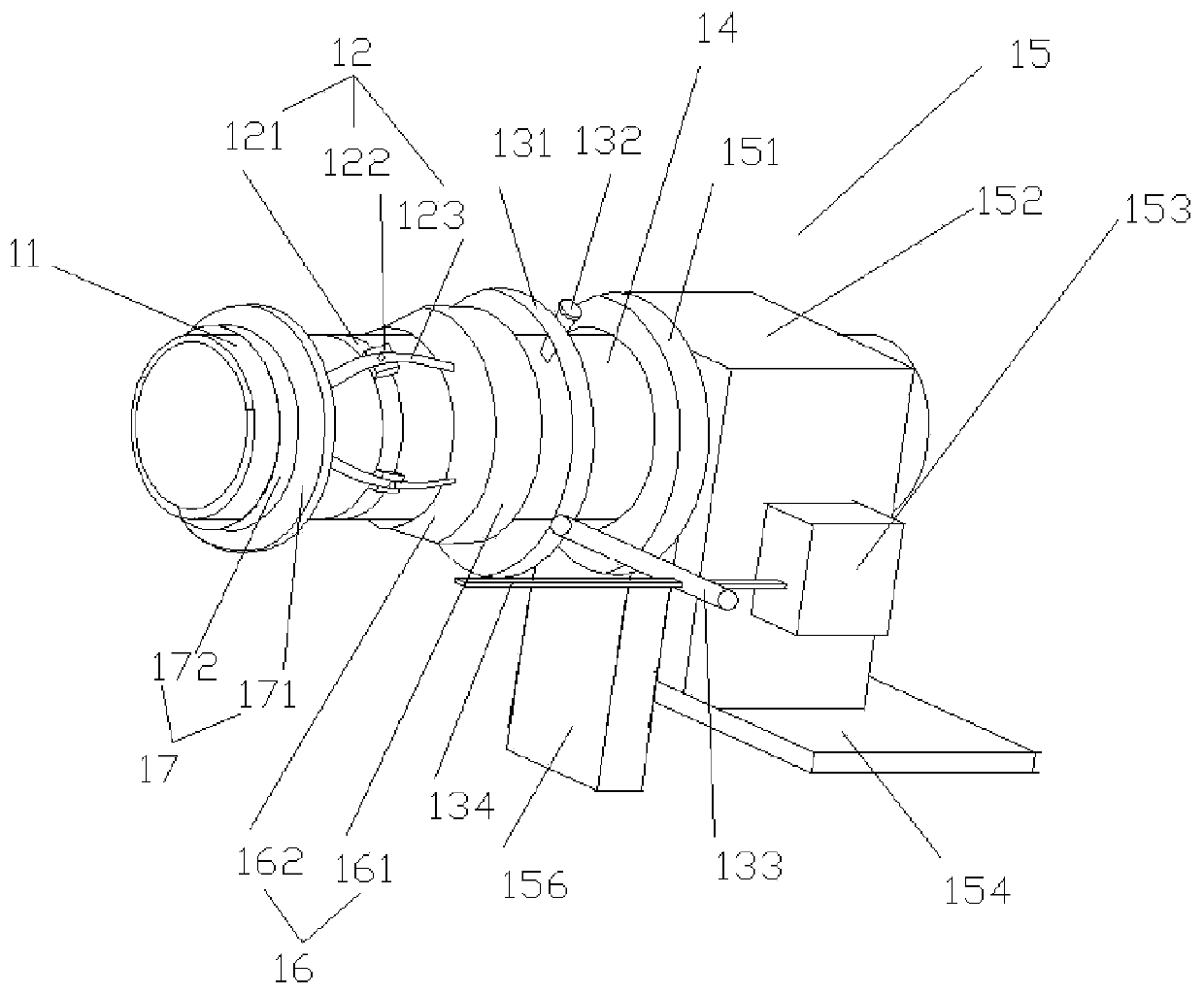 End clamping structure for truncation of round tubes