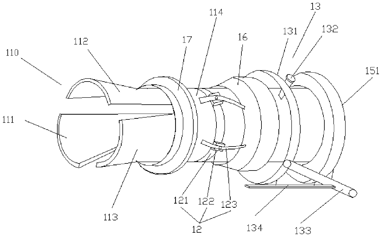 End clamping structure for truncation of round tubes