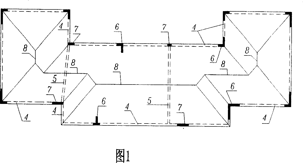Designing method of reinforced concrete large space slope roof