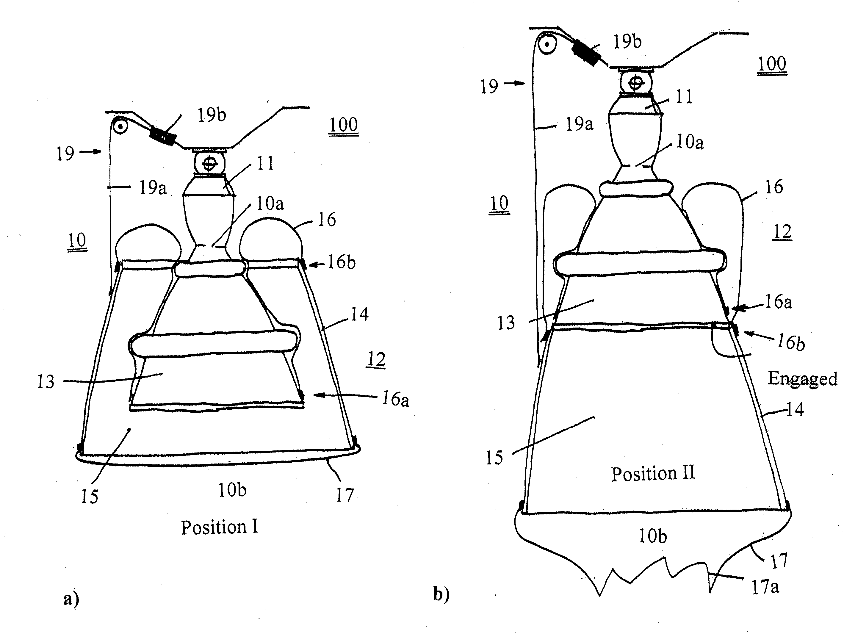 Extendible exhaust nozzle bell for a rocket engine