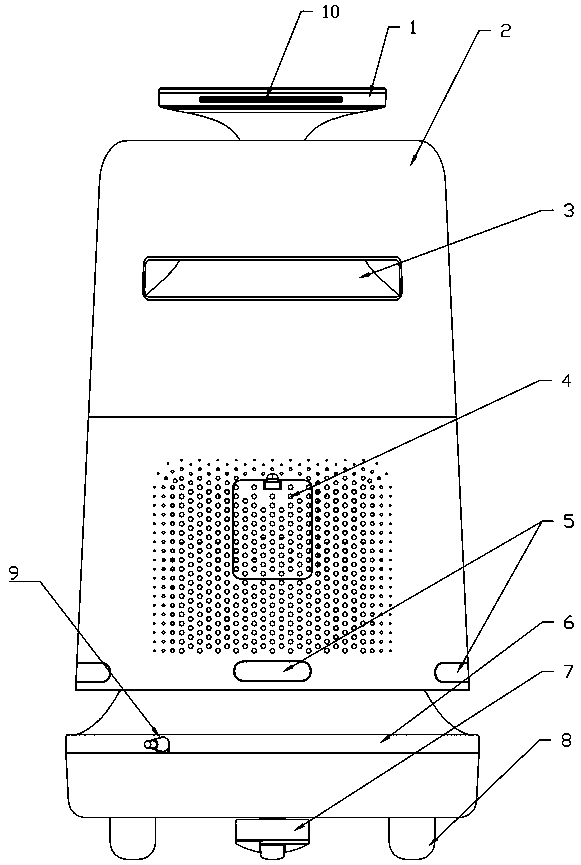 Medical light quantum anti-virus and anti-bacterial cross infection intelligent purification robot