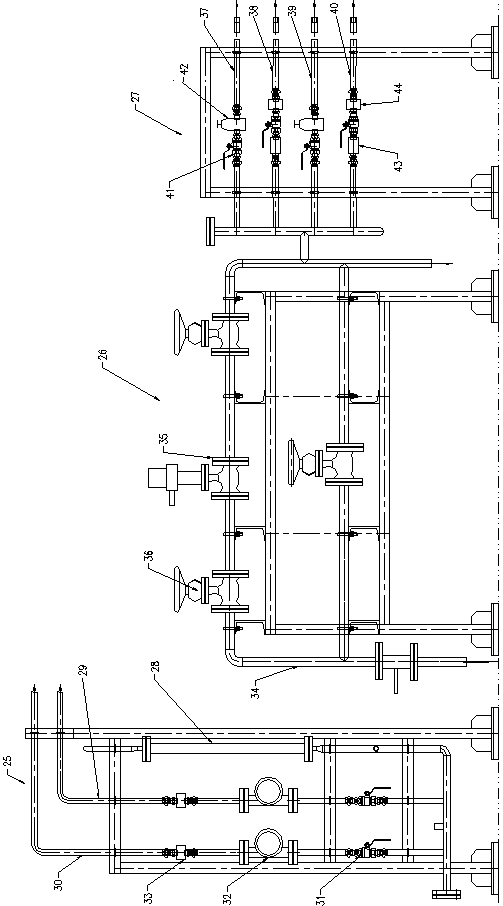 Efficient integrated desulfurization and denitrification device for coal-fired boiler fuel gas and implementation method of device