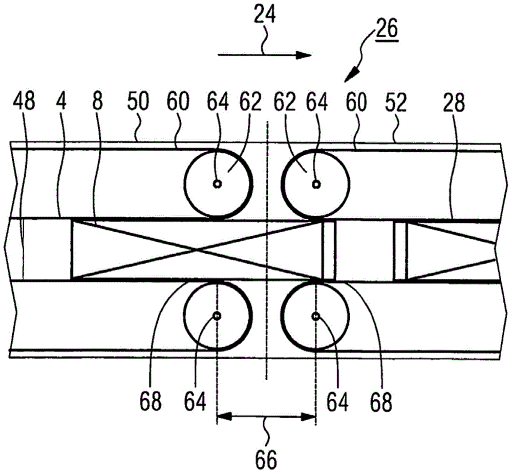 Method for separating a sheet-material tube containing product stacks, packaging installation for implementing the method, and perforated tubular sheet material