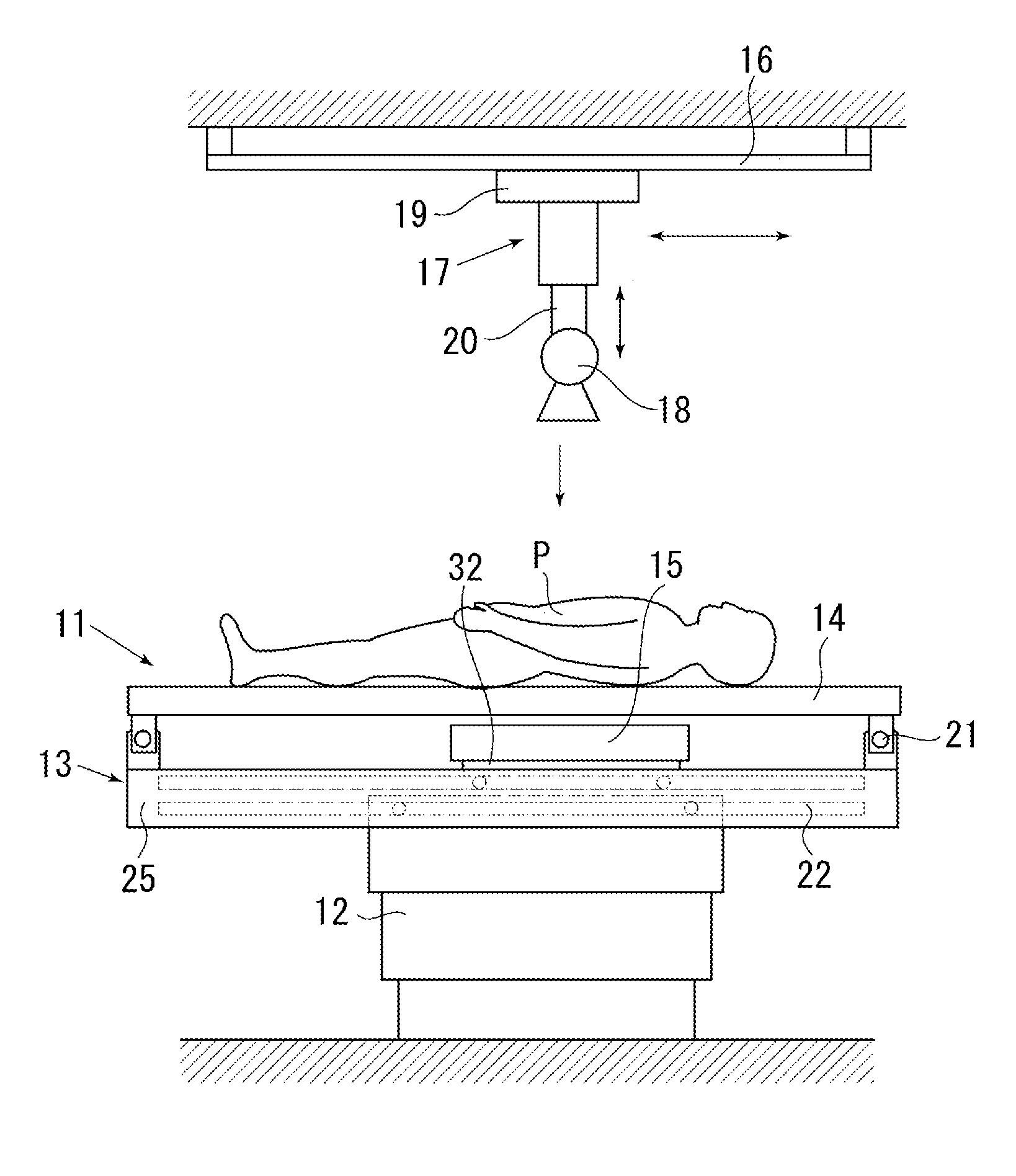 Radiation imaging apparatus and table therefor