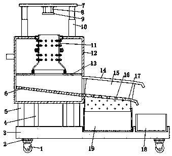Corn threshing device with screening function for agricultural production