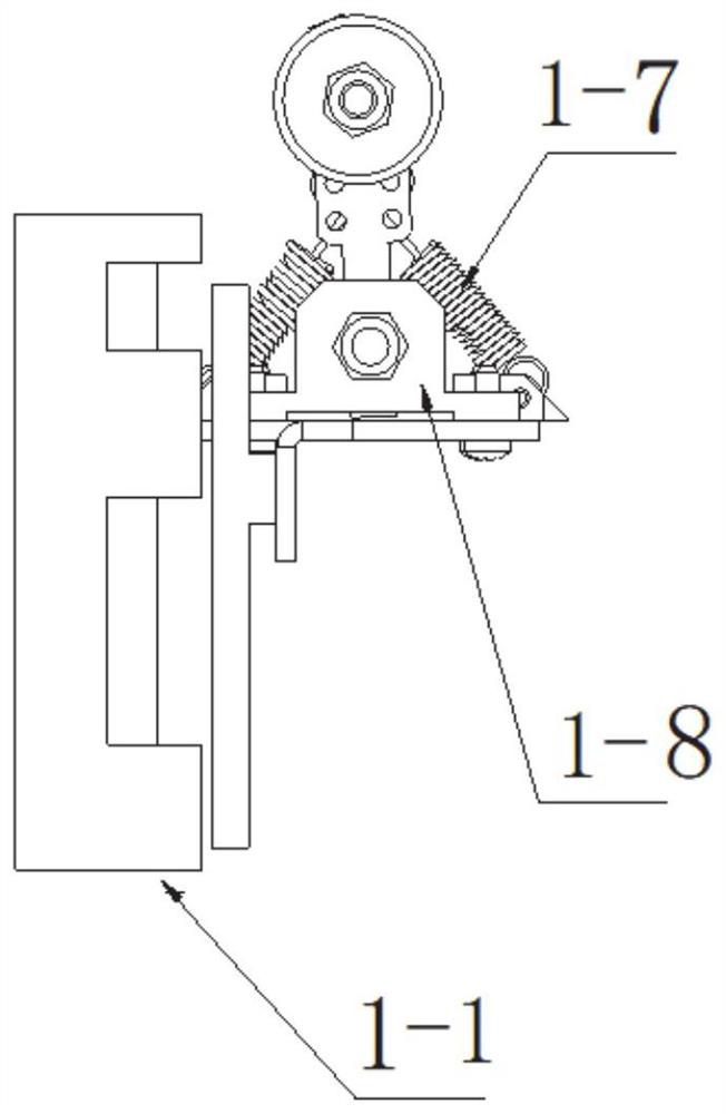 A track elastic pressing device, track robot and method