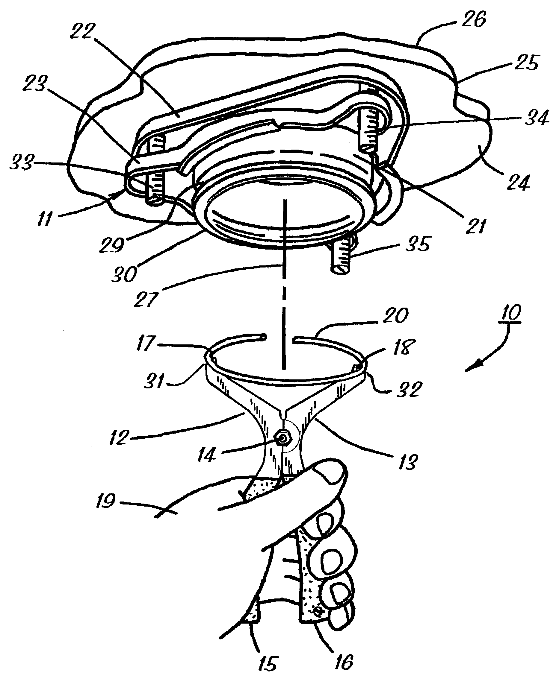 Sink flange assembly installation method and tool