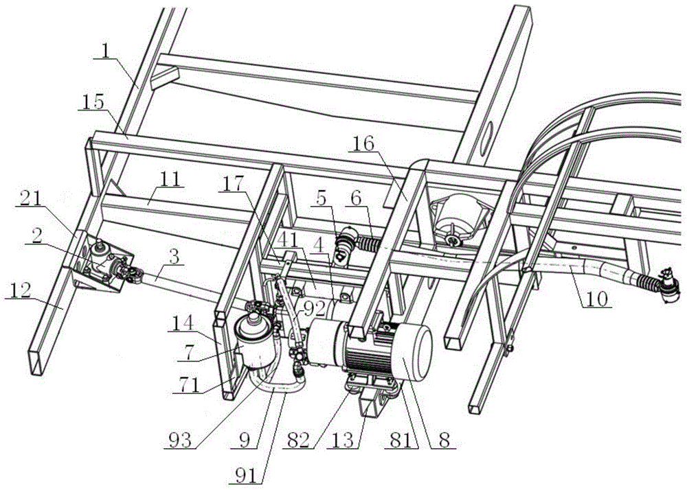 Centralized arrangement type electric hydraulic power steering system for large-scale full-bearing passenger car