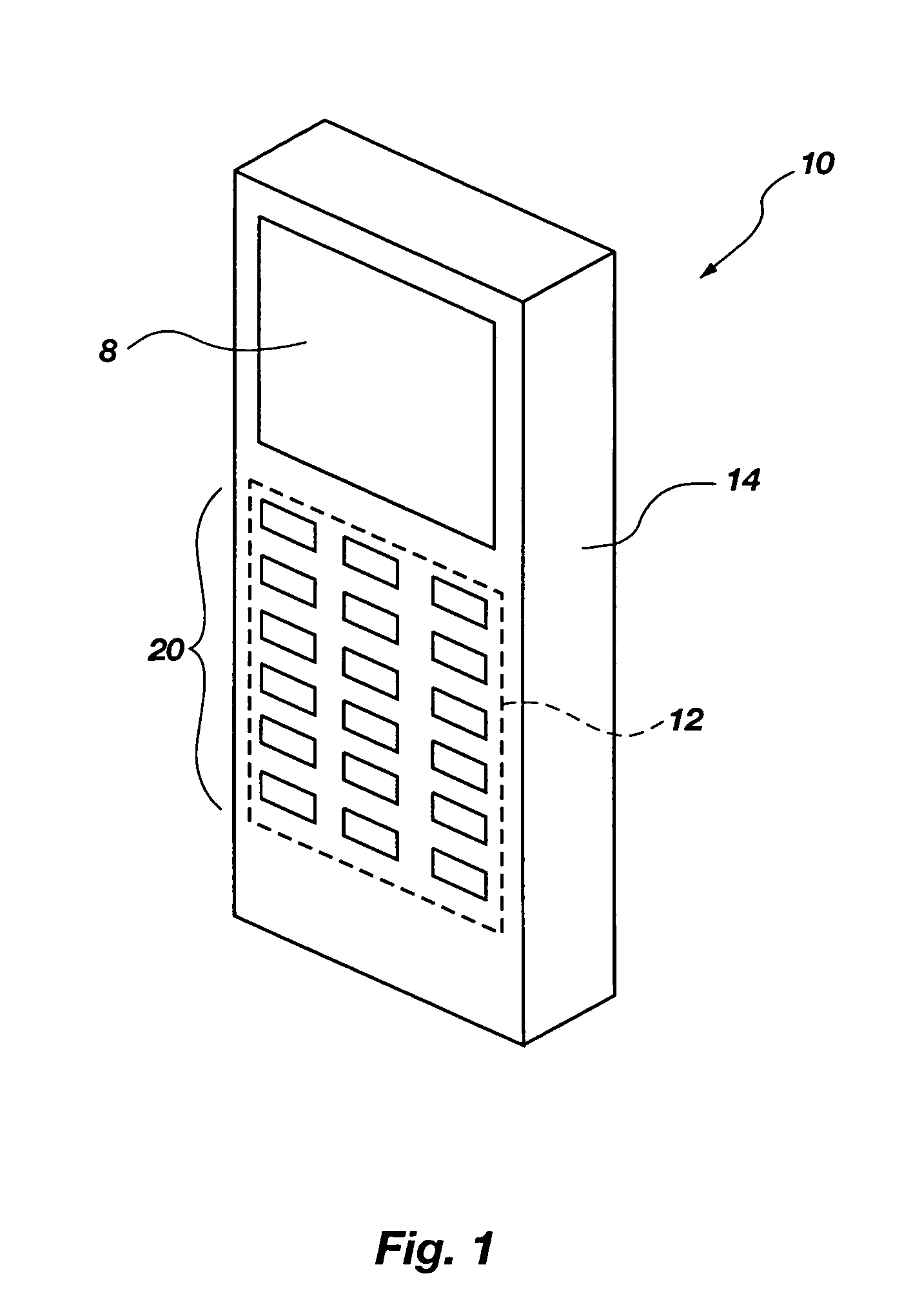 System for disposing a proximity sensitive touchpad behind a mobile phone keypad