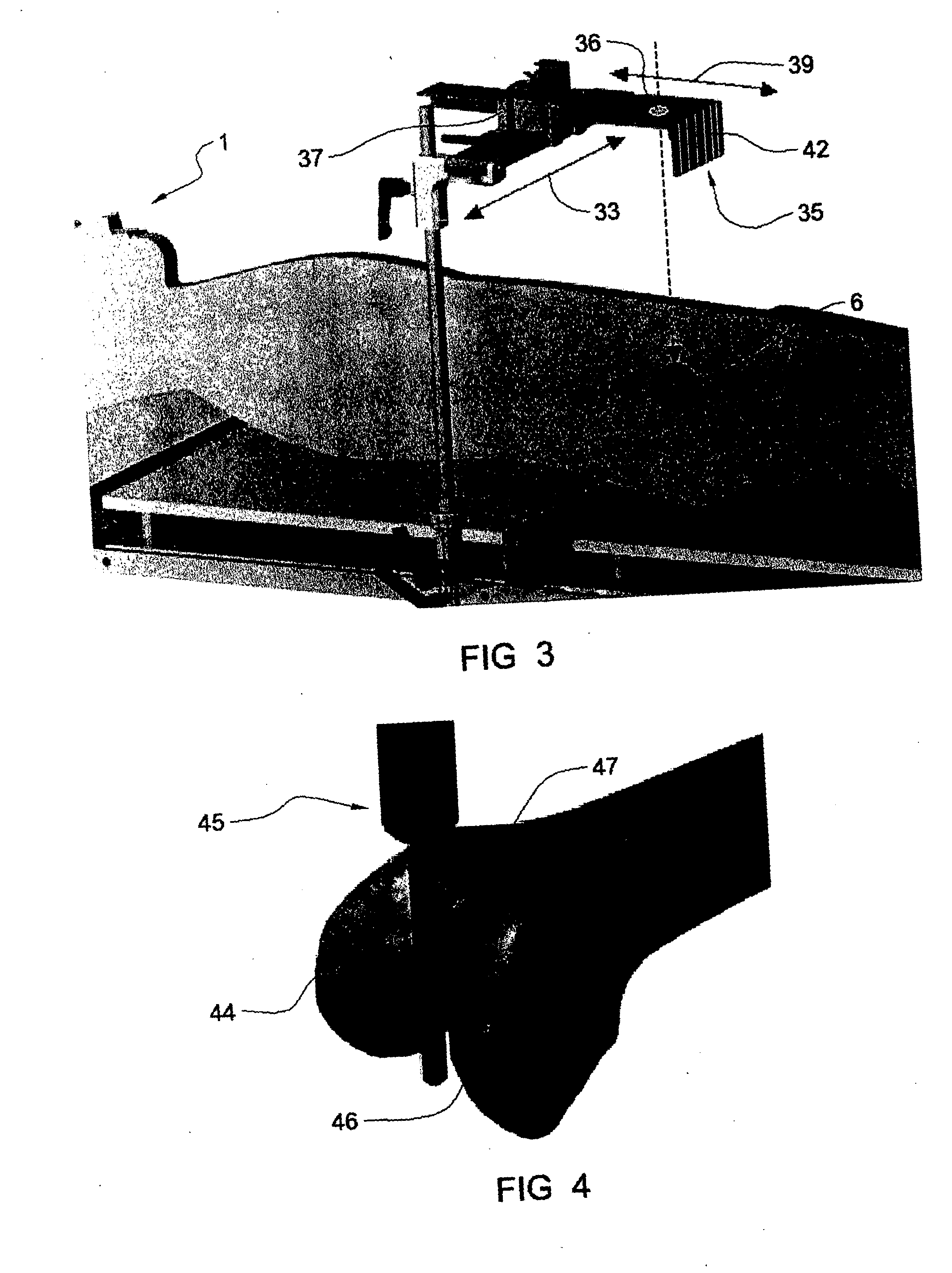 Laser triangulation of the femoral head for total knee arthroplasty alignment instruments and surgical method