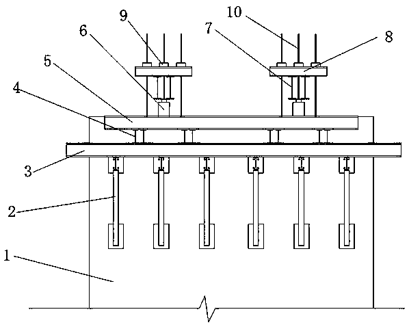 0# block bracket prestress pre-pressing construction method