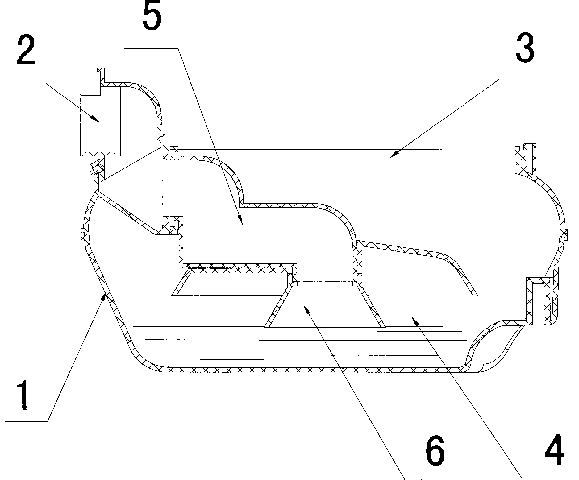 Water filtering and dust removing device of dust collector